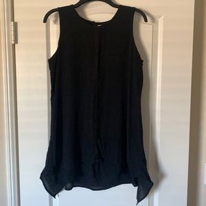 Casual black light weight double layered tank